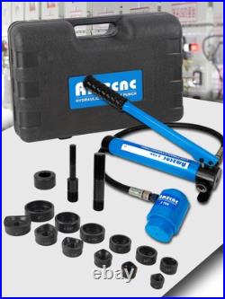 Hydraulic Knockout Punch Electrical Conduit Hole Cutter Set KO Tool Kit 8TC Hydraulic Knockout Punch Electrical Conduit Hole Cutter Set KO Tool Kit 8TC