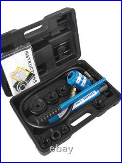 Hydraulic Knockout Punch Electrical Conduit Hole Cutter Set KO Tool Kit 8TCond Hydraulic Knockout Punch Electrical Conduit Hole Cutter Set KO Tool Kit 8TCond