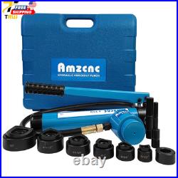 Hydraulic Knockout Punch Electrical Conduit Hole Cutter Set KO Tool Kit Alloy St