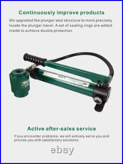 Hydraulic Knockout Punch Electrical Conduit Hole Cutter Set KO Tool Kit Green Hydraulic Knockout Punch Electrical Conduit Hole Cutter Set KO Tool Kit Green