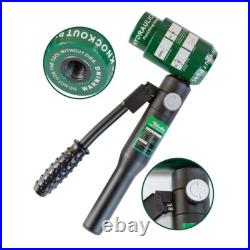 Hydraulic Knockout Punch Electrical Conduit Hole Cutter Set KO Tool Kit, NEW