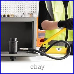 Hydraulic Knockout Punch Kit, 10 Ton 1/2 to 2 Conduit Hole Cutter Set, KO Tool