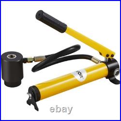 Hydraulic Knockout Punch Kit, 10 Ton 1/2 to 2 Conduit Hole Cutter Set, KO Tool