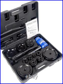 Hydraulic Knockout Punch Kit 12 Ton 1/2-4 Conduit Hole Cutter Set KO Tool Case