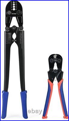 ICrimp Wire Rope Crimping Tool & Cutter Set for 1/16''-3/16'', Pro Quality