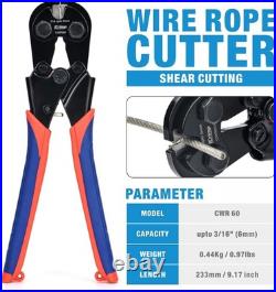 ICrimp Wire Rope Crimping Tool & Cutter Set for 1/16''-3/16'', Pro Quality