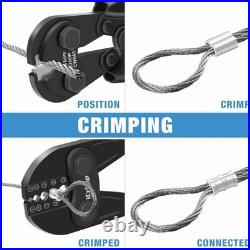 ICrimp Wire Rope Crimping Tool & Cutter Set for 1/16''-3/16'', Pro Quality