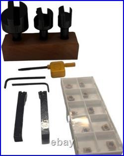 Indexable Fly Cutter Set With SCLCR SCLCL Tool Holder & CCMT Carbide Inserts 10