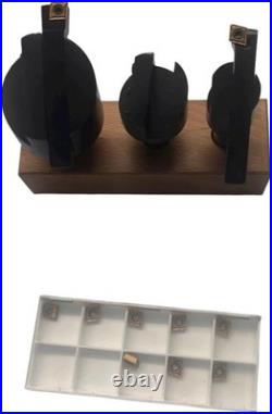 Indexable Fly Cutter Set With SCLCR SCLCL Tool Holder & CCMT Carbide Inserts 10