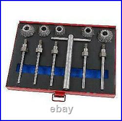 Injector Valve Seat Cutter Set 11pcs T handle Milling Tool Stem Guide