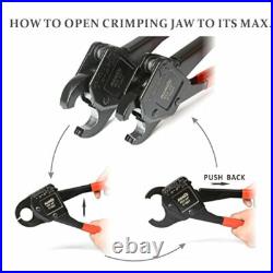 Iwiss Set of 2 PEX Crimper Crimping Tools with 1/2 3/4 Angle with Go-No Go Iwiss Set of 2 PEX Crimper Crimping Tools with 1/2 3/4 Angle with Go-No Go