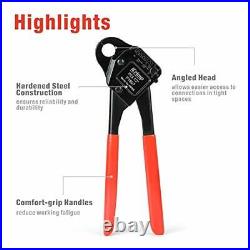 Iwiss Set of 2 PEX Crimper Crimping Tools with 1/2 3/4 Angle with Go-No Go Iwiss Set of 2 PEX Crimper Crimping Tools with 1/2 3/4 Angle with Go-No Go
