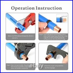 Iwiss Set of 2 PEX Crimper Crimping Tools with 1/2 3/4 Angle with Go-No Go Iwiss Set of 2 PEX Crimper Crimping Tools with 1/2 3/4 Angle with Go-No Go