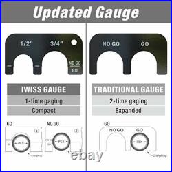 Iwiss Set of 2 PEX Crimper Crimping Tools with 1/2 3/4 Angle with Go-No Go Iwiss Set of 2 PEX Crimper Crimping Tools with 1/2 3/4 Angle with Go-No Go