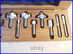 Jesada Tools Shaper Cutters Carbide 12 Cutters 3/8 Shank 1 Missing