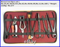 KANESHIN Bonsai Tool 8 Items 1 Set No. 177 Cutter Scissors Pliers Tweezers JAPAN