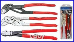KNIPEX 9K0080117US 3 Piece 10 Pliers Set, 10 Cobra, Wrench, & Diagonal Cutter