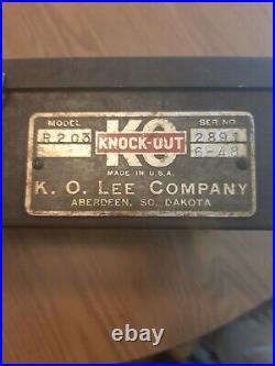 KO Lee Knock Out R203 Valve Seat Insert Cutter Tool Set Heavy Set