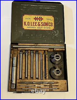 KO Lee & Sons Vintage Valve Knock Out Tool Set Valve Seat Insert Cutter USA NICE