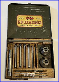 KO Lee & Sons Vintage Valve Knock Out Tool Set Valve Seat Insert Cutter USA NICE