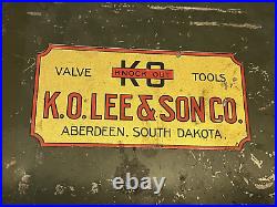 KO Lee & Sons Vintage Valve Knock Out Tool Set Valve Seat Insert Cutter USA NICE