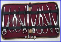 Kaneshin Bonsai Stainless Tool #177A 8pcs Scissors Tweezers etc. Set MediumLarge