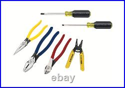 Klein Tool Set 3 Pliers, Wire Stripper and Cutter, 2 Screwdrivers 6 Piece 92906