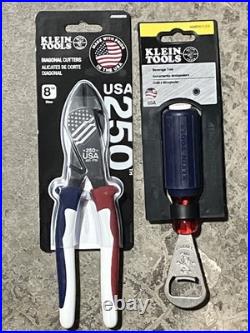 Klein Tools 250th USA Anniversary Diagonal Cutter & BONUS Bottle Opener
