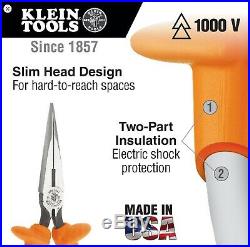 Klein Tools 4-Piece Insulated Set- Pliers+Wire Strippers+Cutters+NeedleNose Plrs