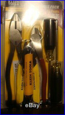 Klein Tools 6 Piece Set with 2 Pliers, Wire Stripper-Cutter, 2 Screwdrivers, volt