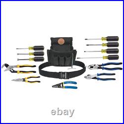 Klein Tools Journeyman Tool Set Electrical Wire Stripper Cutter Pouch 14 Piece
