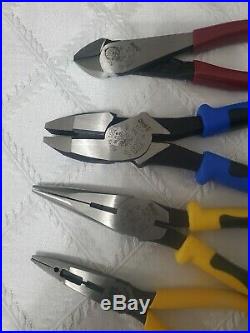 Klein Tools pliers, strippers And Cutters Set of 8 Pieces brand new