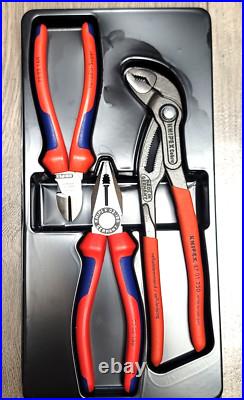 Knipex 3pc PRO Pliers Tool Set, Cobra, Linesman, Cutter #002009V01 Knipex 3pc PRO Pliers Tool Set, Cobra, Linesman, Cutter #002009V01