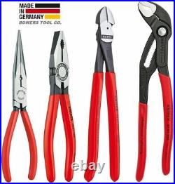 Knipex 4pc Pliers Set Cobra, Cutter, Long Nose, Combination 9K008094 Plier NEW