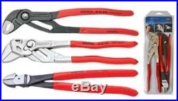 Knipex 9K0080117US 3 Piece 10 Pliers Set, 10 Cobra, Wrench & Diagonal Cutters