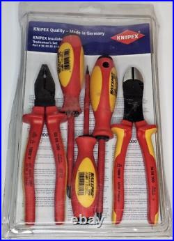 Knipex Set of Pliers Diagonal Cutter Three Screwdrivers 1000V Tools Working