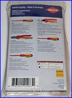 Knipex Set of Pliers Diagonal Cutter Three Screwdrivers 1000V Tools Working