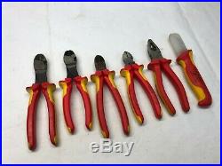 Knipex VDE 6 Piece Electricians 1000V Tool Set Pliers Side Wire Cutters