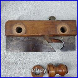 L & I J. White Wooden Plough Plane With Set Of Irons Cutters Blades