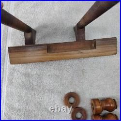 L & I J. White Wooden Plough Plane With Set Of Irons Cutters Blades