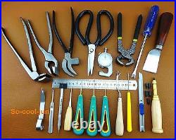 LEATHER CRAFT WORK COBBLER'S TOOL SET KIT Multi Pliers Skiving Awl Punch Cutter