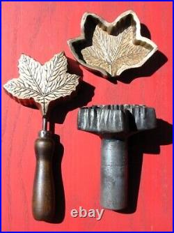 Large Rare Vintage Millinery Christmas Holly Leaf Tool Mold Cutter SET #26