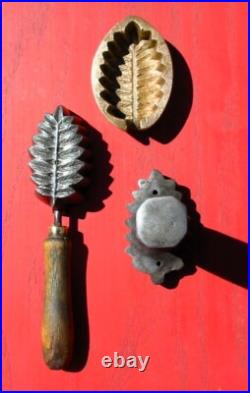 Large Rare Vintage Millinery Fancy Serrated Leaf Tool Mold Cutter SET #27 Large Rare Vintage Millinery Fancy Serrated Leaf Tool Mold Cutter SET #27