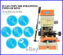 Laser Key Copy Duplicating Machine With Full Set Cutters Locksmith Tools DeFu 998C