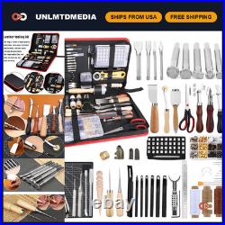 Leather Working Kit Beginner Crafting Tools for DIY Projects, Sewing & Repair Leather Working Kit Beginner Crafting Tools for DIY Projects, Sewing & Repair