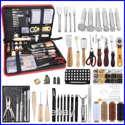 Leather Working Kit Beginner Crafting Tools for DIY Projects, Sewing & Repair