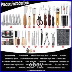 Leather Working Kit Beginner Crafting Tools for DIY Projects, Sewing & Repair