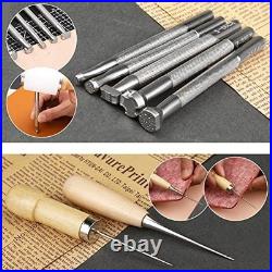 Leather Working Kit Beginner Crafting Tools for DIY Projects, Sewing & Repair