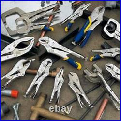 Locking Pliers Tool Set Maintenance Repair Curved Jaw Wire Cutter Storage Tray