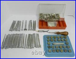 Lot Craftool Leather Tools Stamps Punches Ruby Cutter Alphabet Snap Rivet Set